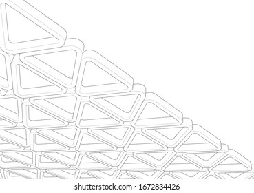  architecture 3d building, vector illustration