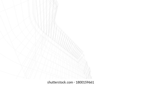 arquitectura 3d ilustración vectorial de construcción 