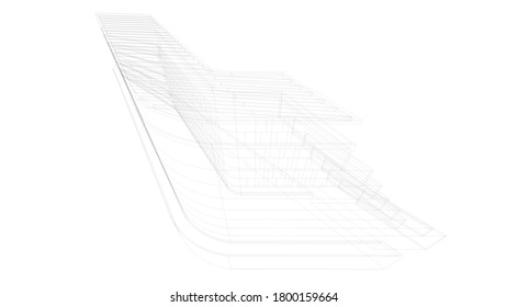 architecture 3d  building vector illustration 