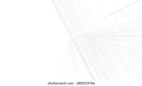 arquitectura 3d ilustración vectorial de construcción 