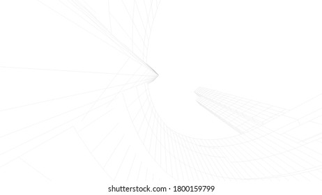 arquitectura 3d ilustración vectorial de construcción 