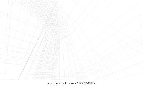 architecture 3d  building vector illustration 