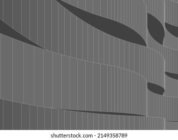 Arquitectura 3d ilustración vectorial de construcción
