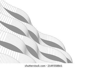 Architecture 3d building vector illustration