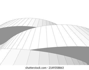Architecture 3d building vector illustration