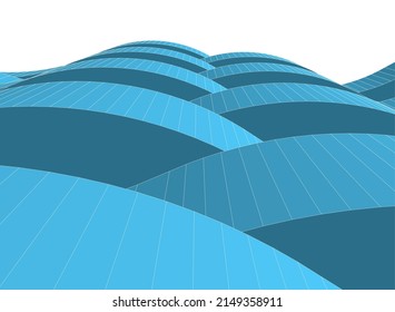 Arquitectura 3d ilustración vectorial de construcción
