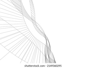 Architektur 3D-Gebäude, Vektorgrafik