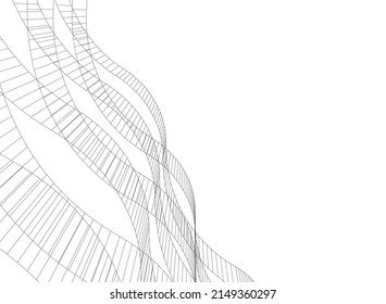 Arquitectura 3d ilustración vectorial de construcción