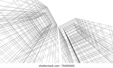 architecture 3d concept