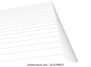 architecture 3d drawing vector illustration