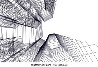architecture 3d illustration