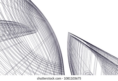 architecture 3d illustration