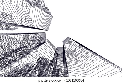architecture 3d illustration