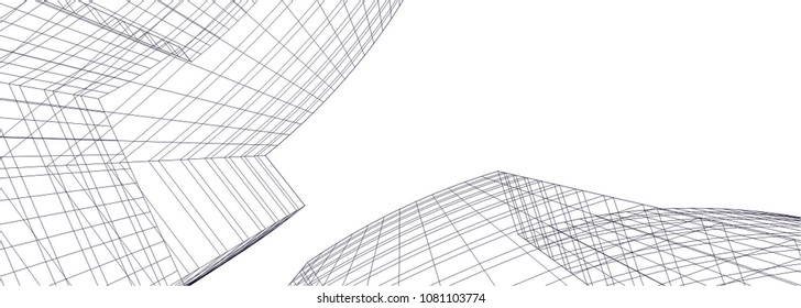 architecture 3d illustration