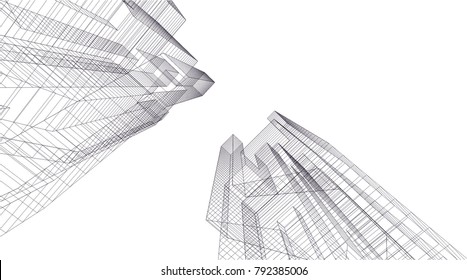 architecture 3d illustration