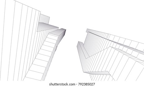 architecture 3d illustration