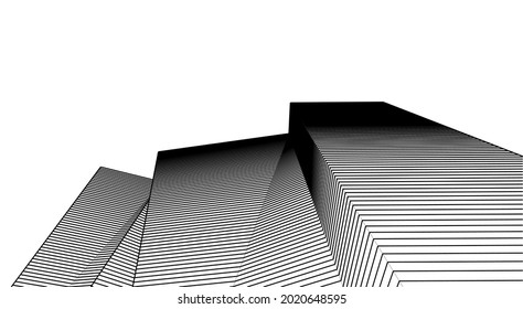 ​​abstract architecture 3d illustration background