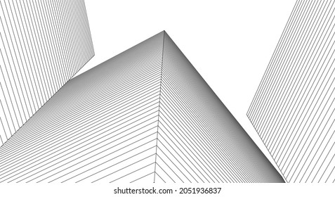 ​​abstract architecture 3d illustration background