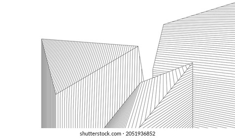 ​​abstract architecture 3d illustration background