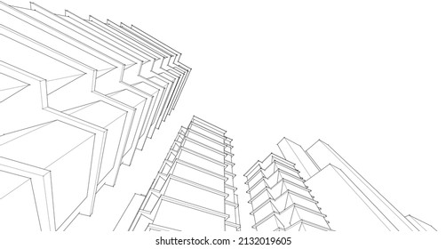 arquitectura abstracta 3d