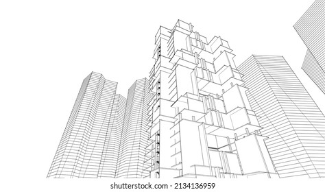 arquitectura abstracta 3d
