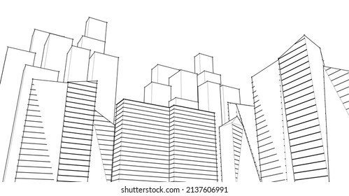 arquitectura abstracta 3d