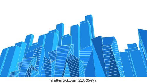​ ​ abstrakte Architektur, 3D-Hintergrund