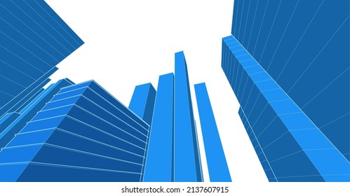 ​​abstract architecture 3d illustration background