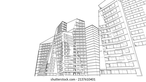 
​abstract architecture 3d illustration background