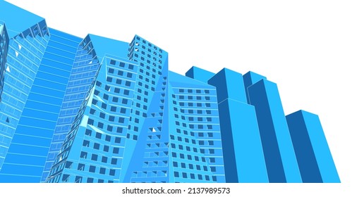 ​abstract architecture 3d illustration background
