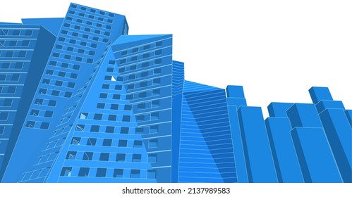 ​abstract architecture 3d illustration background
