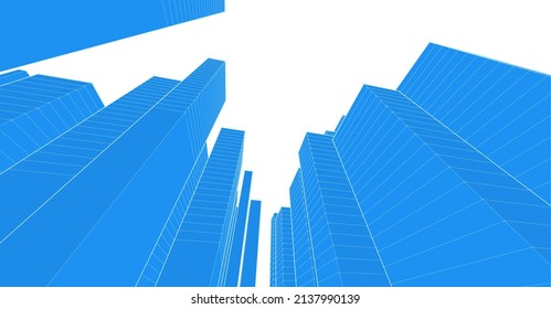 ​abstract architecture 3d illustration background