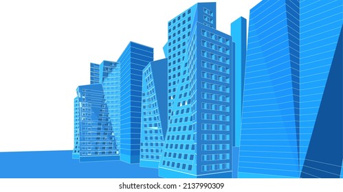 ​abstract architecture 3d illustration background