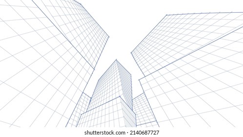 ​​abstract architecture 3d illustration background