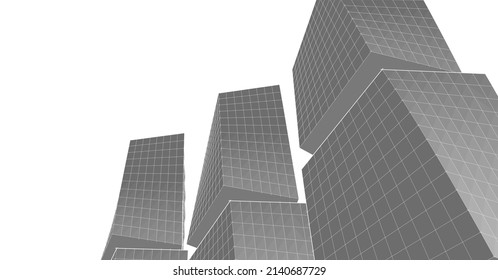 ​​abstract architecture 3d illustration background