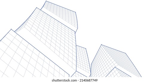 ​​abstract architecture 3d illustration background