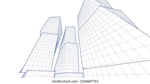 arquitectura abstracta 3d