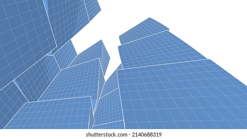 ​​abstract architecture 3d illustration background