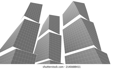 ​ ​ abstrakte Architektur, 3D-Hintergrund