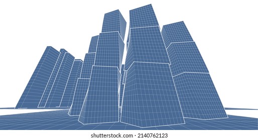 arquitectura abstracta 3d