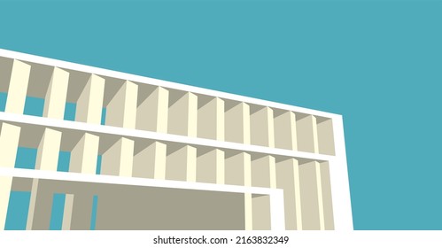 ​​abstract architecture 3d illustration background