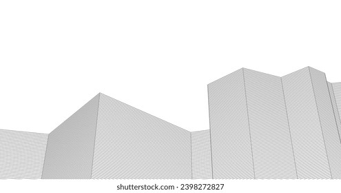 ​​abstract architecture 3d illustration background