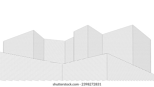 ​​abstract architecture 3d illustration background