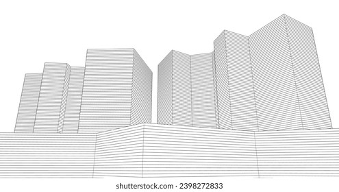 arquitectura abstracta 3d