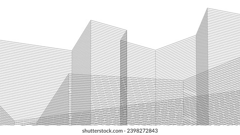 ​​abstract architecture 3d illustration background