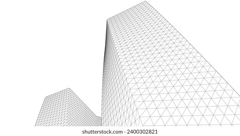 ​ ​ abstrakte Architektur, 3D-Hintergrund
