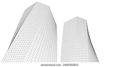 arquitectura abstracta 3d
