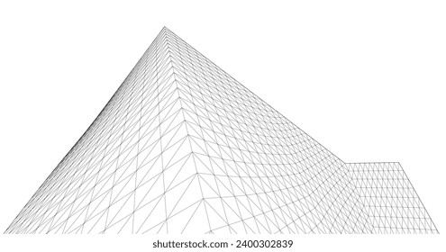 ​​abstract architecture 3d illustration background
