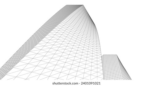 ​​abstract architecture 3d illustration background