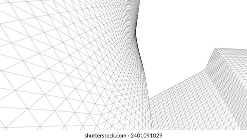 arquitectura abstracta 3d
